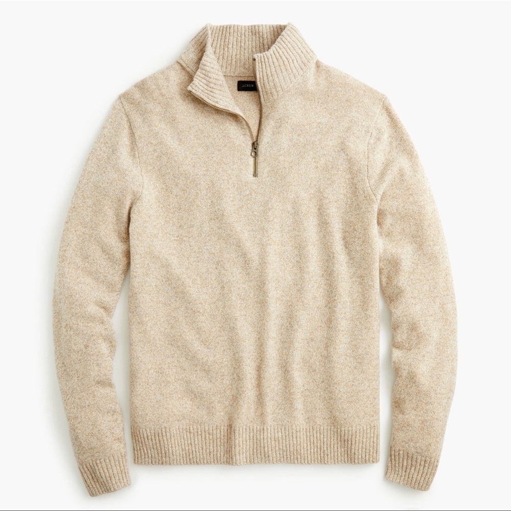 J. Crew Rugged Merino Wool Half Zip Sweater Mens XXL Pullover
